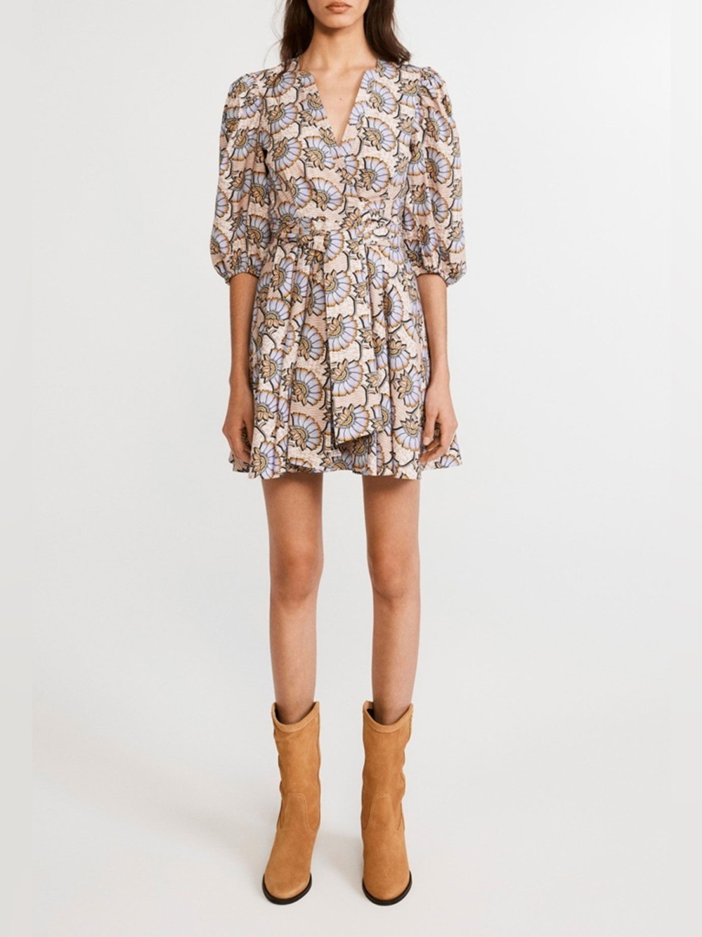 CLAUDIE PIERLOT PARIS | floral wrap dress | size xs- small
